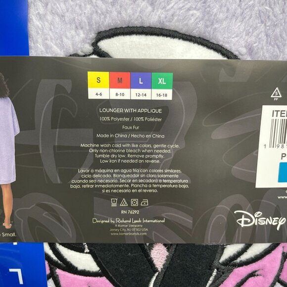 NEW Disney Women's L Minnie Mouse Purple Puffy Lounge Dress - Picture 6 of 7